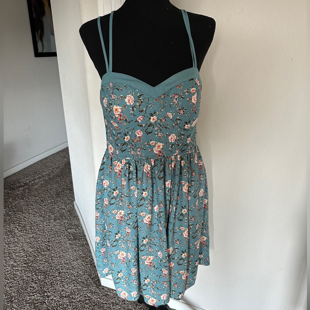 Floral Teal Dress
